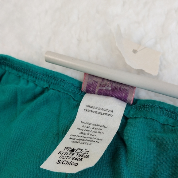 De Colores Halter Tie Back Top Green Emerald Size S - Picture 5 of 10